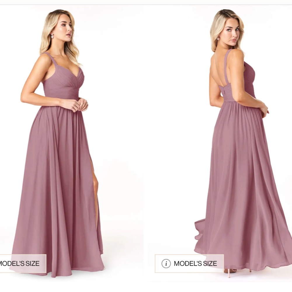 AZAZIE CHANEL
Vintage Mauve A-Line Pleated Chiffon Dress